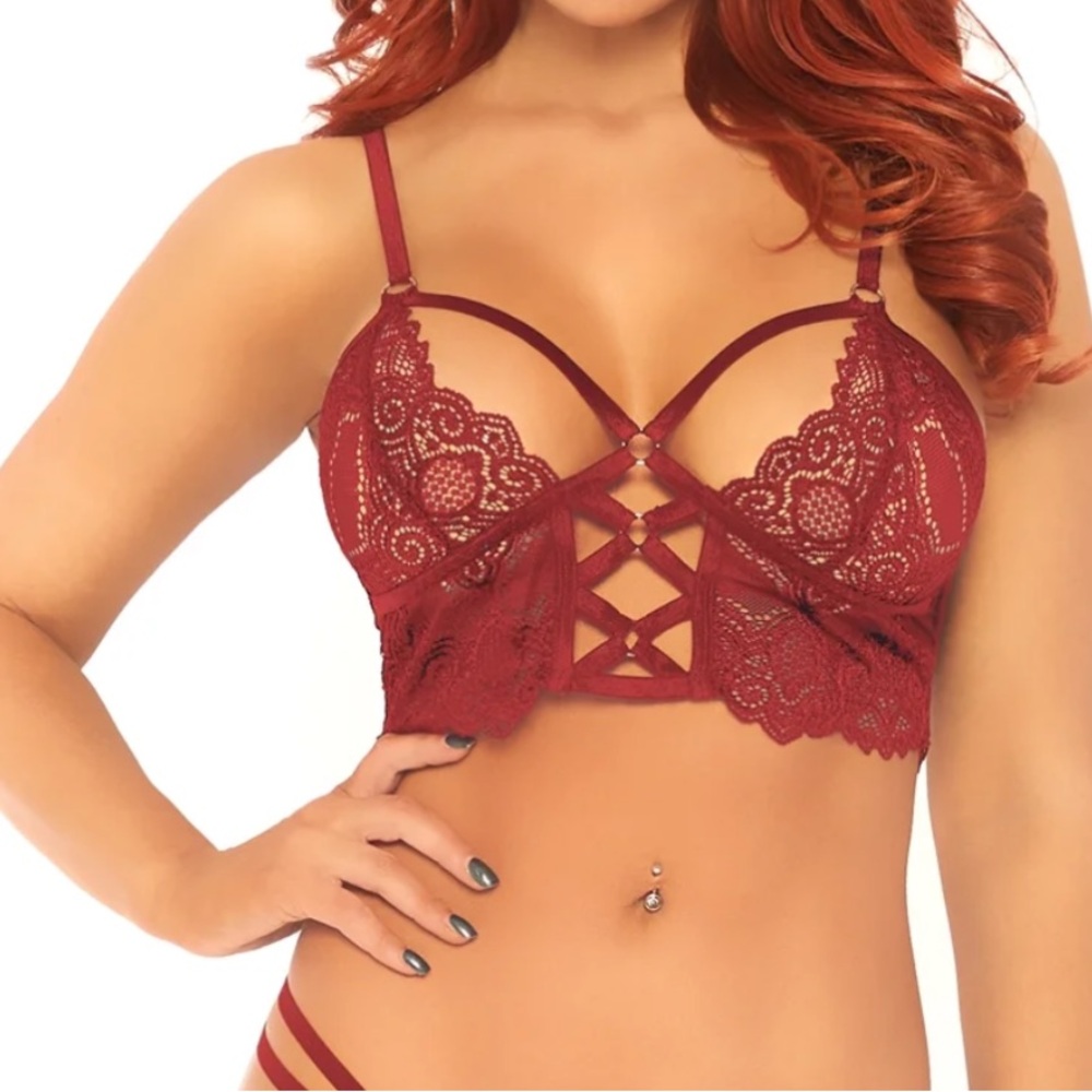 Strappy lace bralette